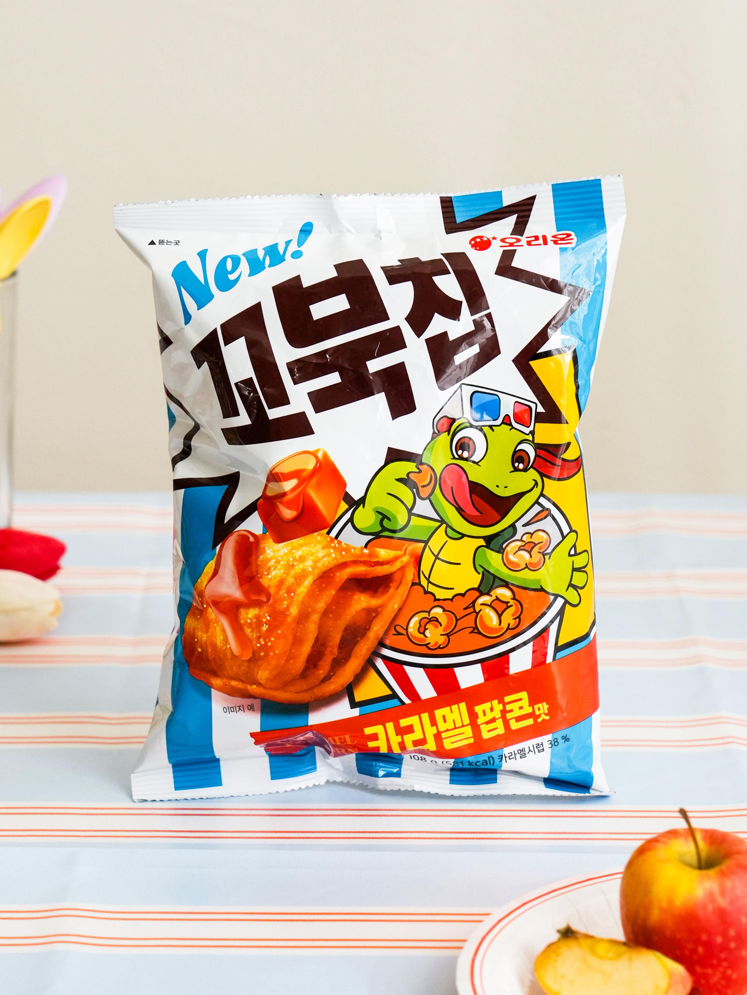 Orion Kkobuk Chip Caramel Popcorn Flavor Snacks 1ea