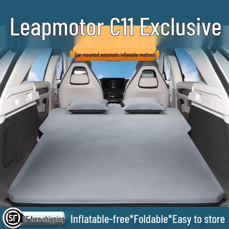 Leapmotor C11 Automatická nafukovací matrace do auta - Podložka na spaní do kufru a vzduchový polštář na zadní sedadlo