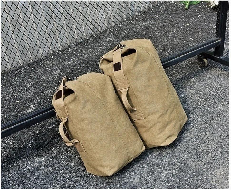 Canvas-Rucksack Herrentasche Outdoor Sports Duffle Bag Reiserucksack Wanderrucksäcke Angeltasche Campong Taschen Rucksack