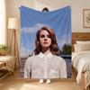 Lana Del Rey Singer Throw 240G Flannel Blanket, Suitable For Sofas, Beds, Offices,  Exquisite Gift Blankets