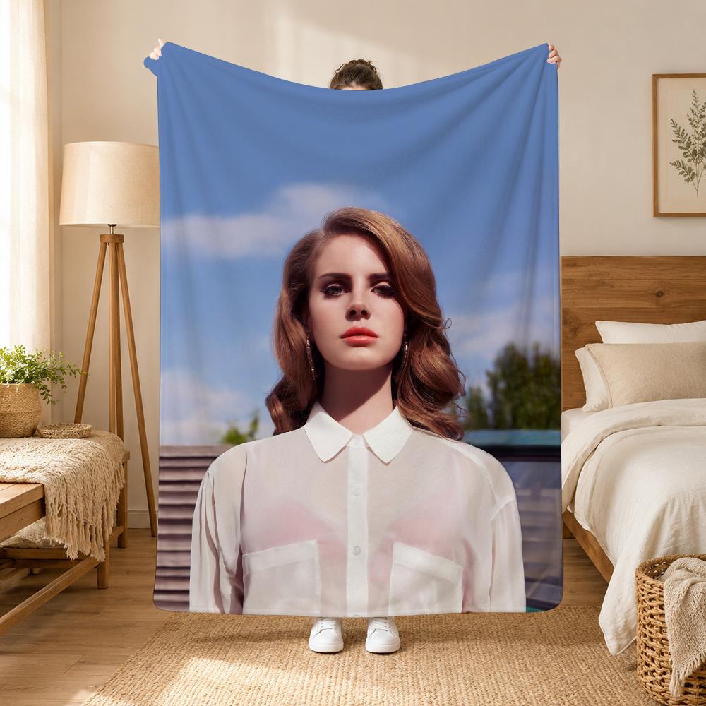 Lana Del Rey Singer Throw 240G Flannel Blanket, Suitable For Sofas, Beds, Offices, Exquisite Gift Blankets