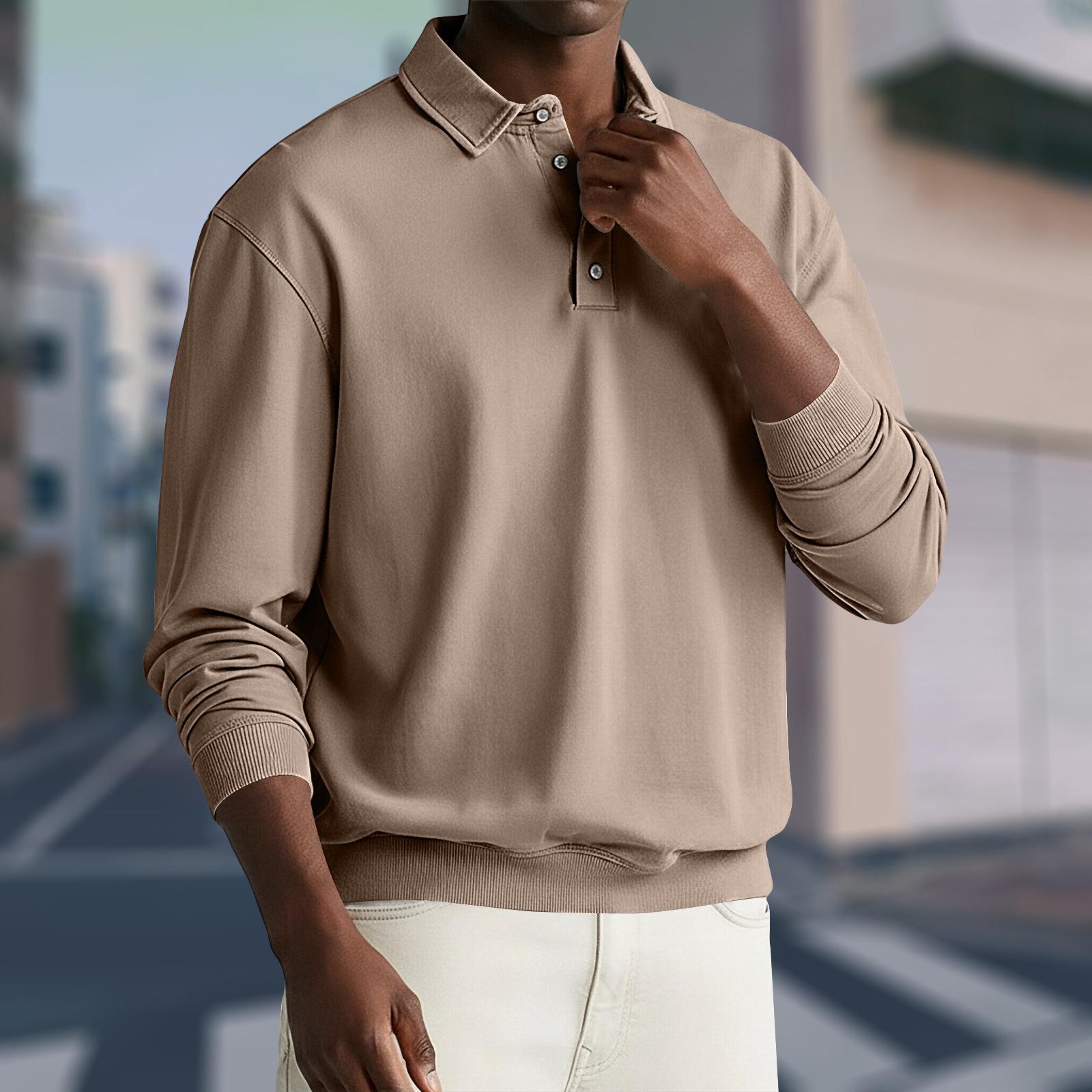 

Мужской повседневный свободный топ с цветным блочным принтом, лацканами и длинными рукавами на пуговицах XL