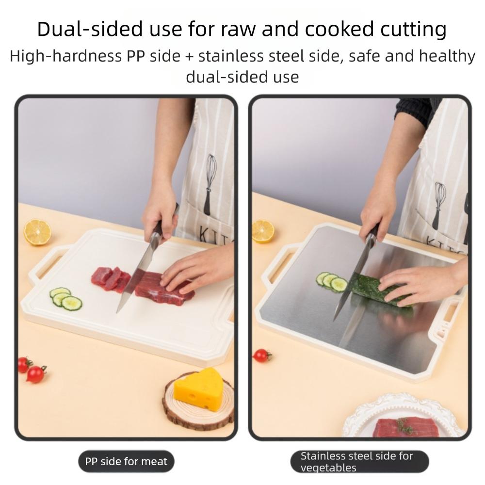 Double Sided Cutting Board Anti-Slip Chopping Block Durable Chopping Board  Kitchen Supplies