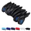 8Pcs Club Iron Head Covers Set Soft PU 48 50 52 54 56 58 60 62 Degree Mark for Brassie