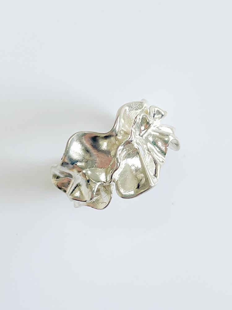 Sosoo 925 Silver Pleats Detail Ring