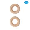 200pcs Smooth Surface Wooden Rings Log Color Wood Circles DIY Crafts Accessory  Jewelry Making