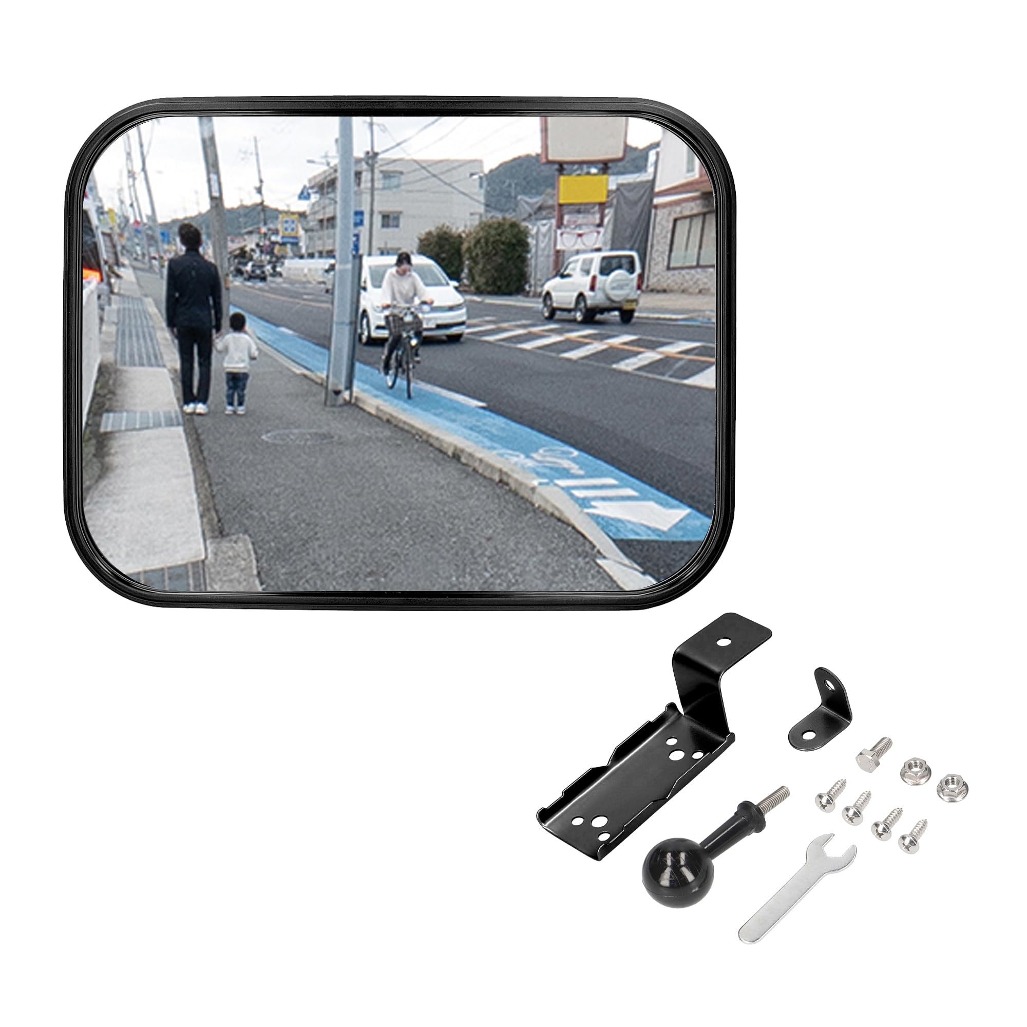 

amon Garage Mirror 280 x Home Convex Mirror 6952 (1000R Curvature), Approx. 210mm,