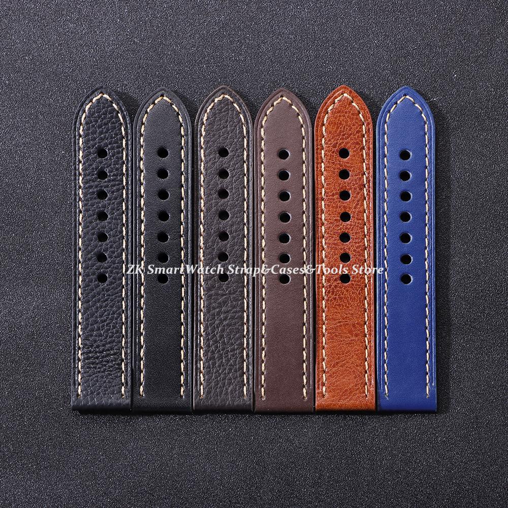 High Quality Genuine Leather Watch Band for Panerai Cowhide Oil Wax Strap Men Sport Bracelet Watchband 20mm 22mm 24mm Band Belt