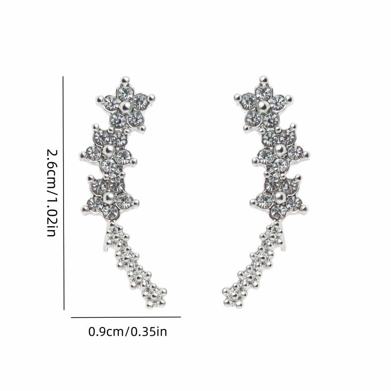 Korean version of the high-end simple all-match star earrings temperament earrings