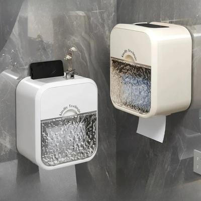Schubladenrollen-Papierbox für die Toilette, stanzfrei, wandmontiertes Papierrollenregal, Mehrzweck-Badezimmer, wasserdicht, hochwertige Taschentuchbox