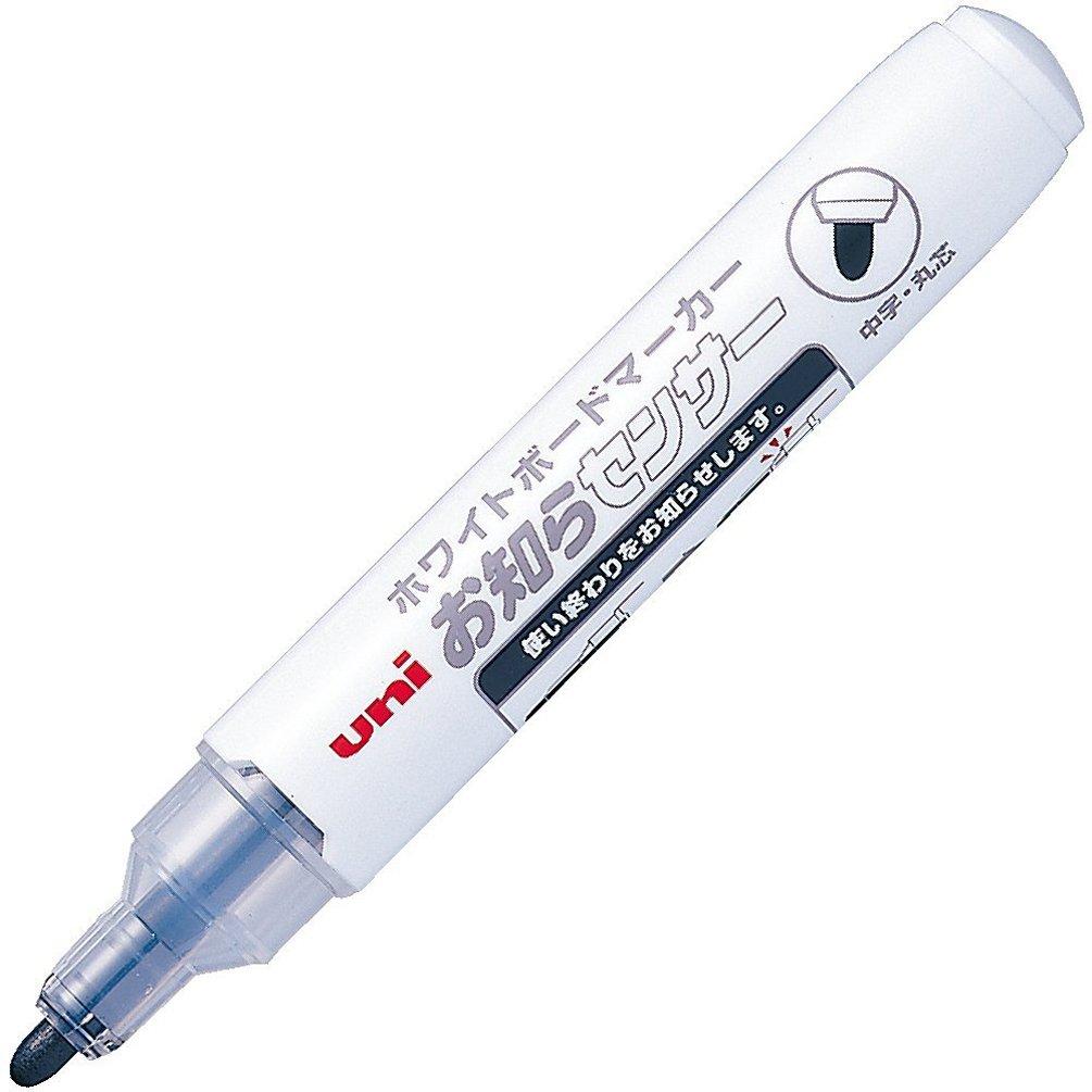 Mitsubishi Pencil Oil-Based Board Markers, Medium Round Tip, Black, Pack of 5, Oshirase Sensor
