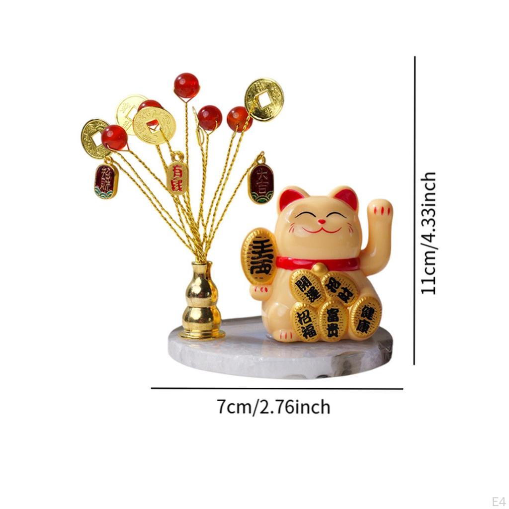 Lucky Cat Animal Statue Figurine Gabement of Household Cleaning Niche Sculpture Feng Shui Decoration