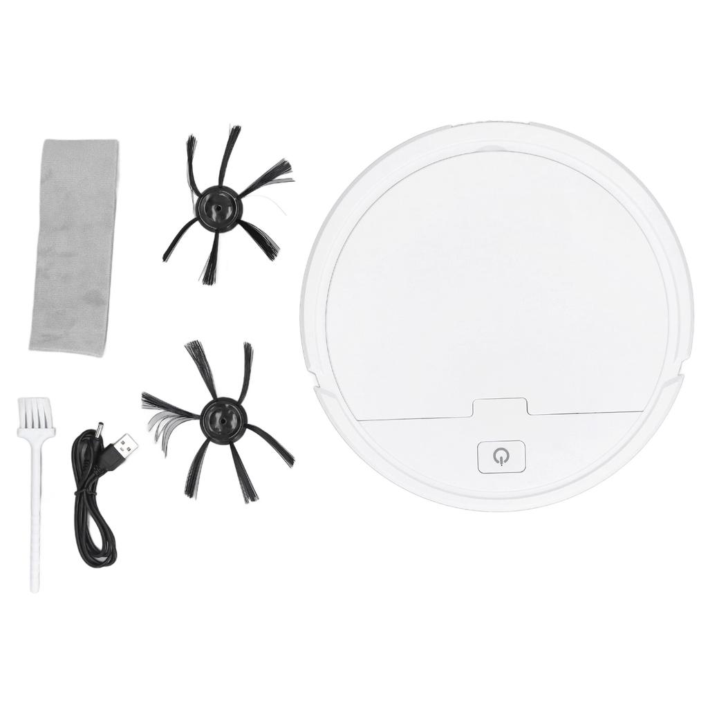 3 In 1 Mini Vacuum Cleaner USB Charging Home Suction and Mopping Sweeper Intelligent SweeperWhite