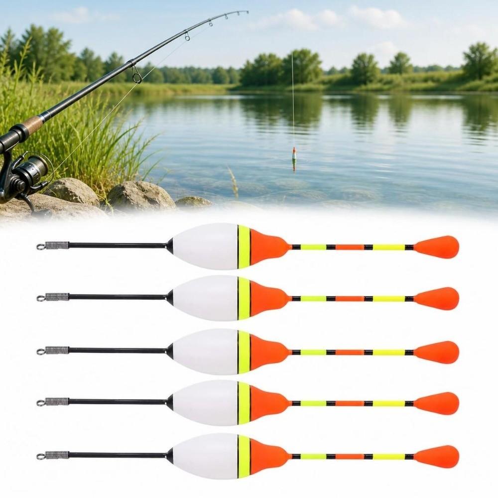 20PCS 14.3cm Fishing Floats Oval Shape Fishing Slip Bobbers Durable Fishing Bobbers Outdoor Fishing