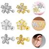 Four-Leaf Clover Snowflake Cartilage Stud Earrings
