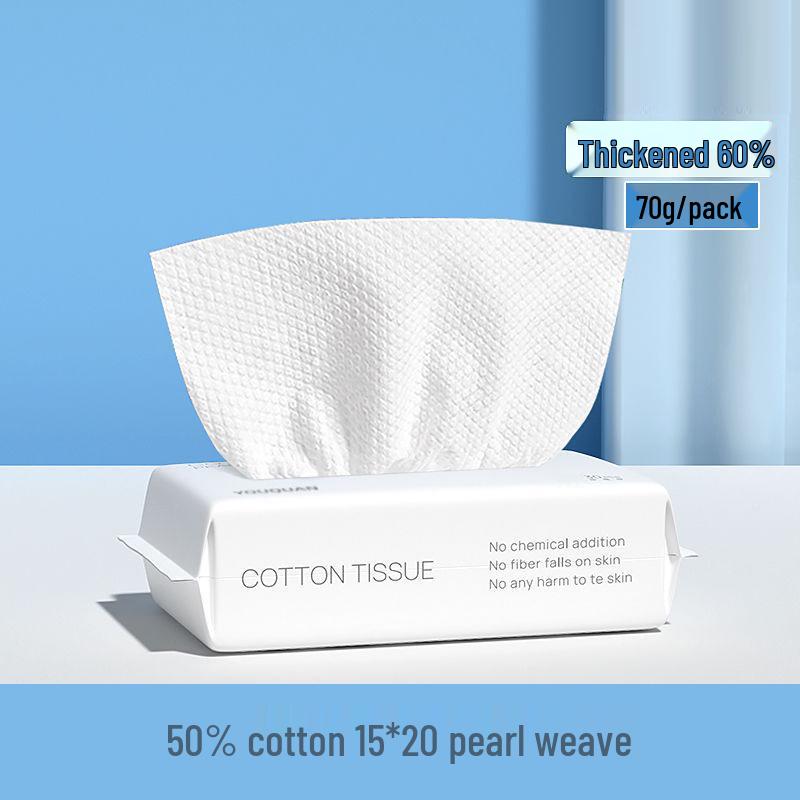 Verdickte Einweg-Gesichtstücher aus reiner Baumwolle - Weich, vergrößert und Familien-Vorteilspackung