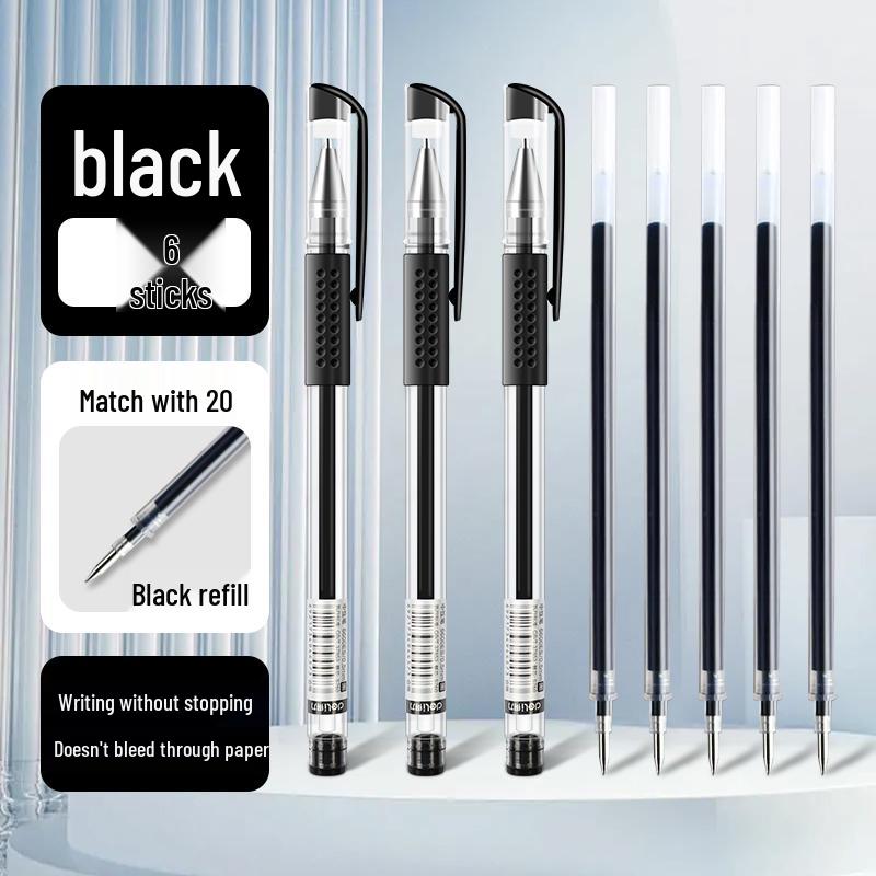 Deli Neutral Large Capacity 0.5mm Black & Red Ballpoint Pen for Students