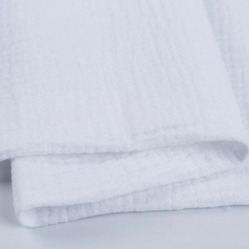 100x135cm Podwójna Warstwa Czysta Bawełna Gaza Cała Bawełna Krepa Tkanina Jednolity Kolor Odzież Domowa Sukienka Szalik Tkanina na Odzież Dziecięcą