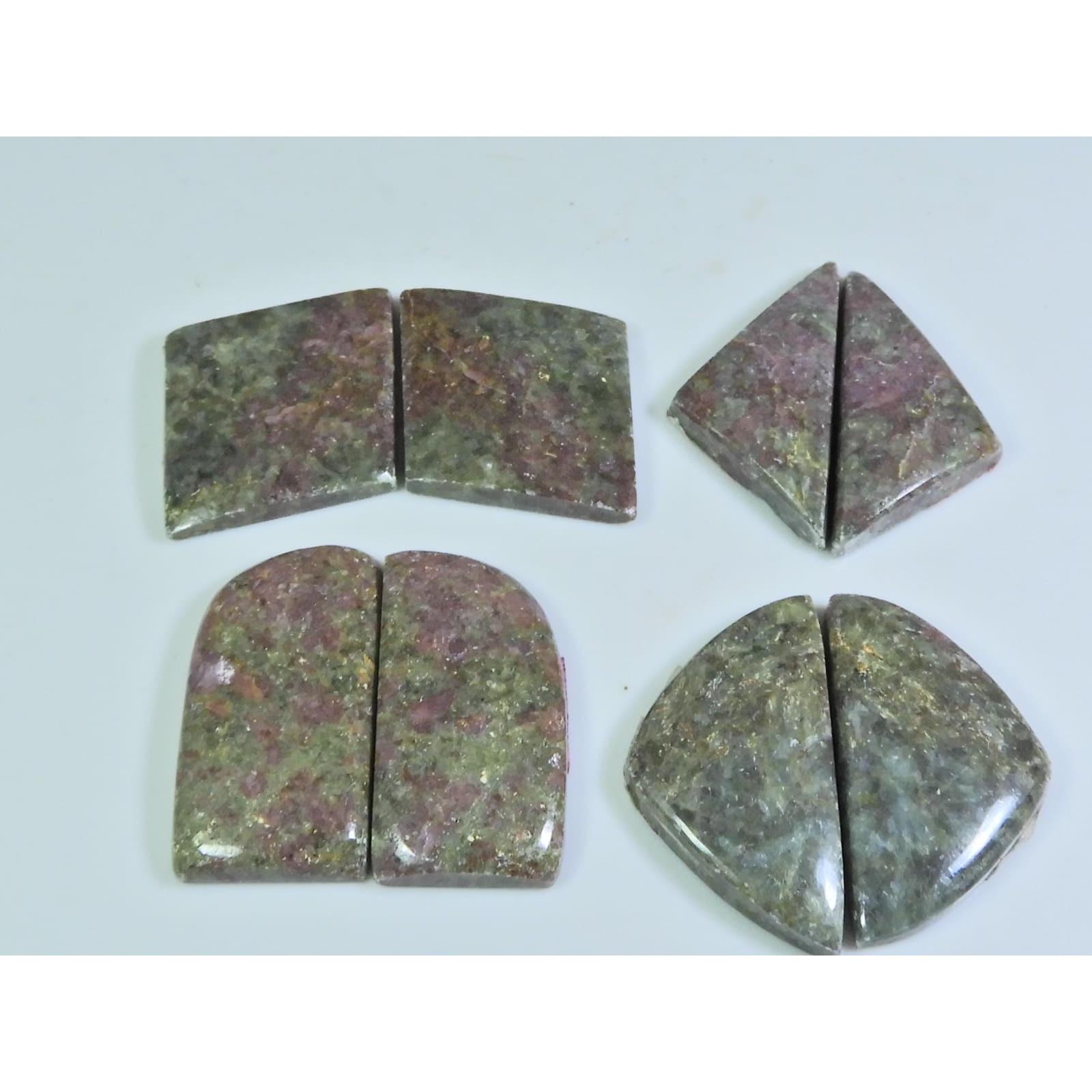 

30-31 MM Natural Rhodonite Matched Pair Fancy Loose Gemstone 4 Pair Lot A-601