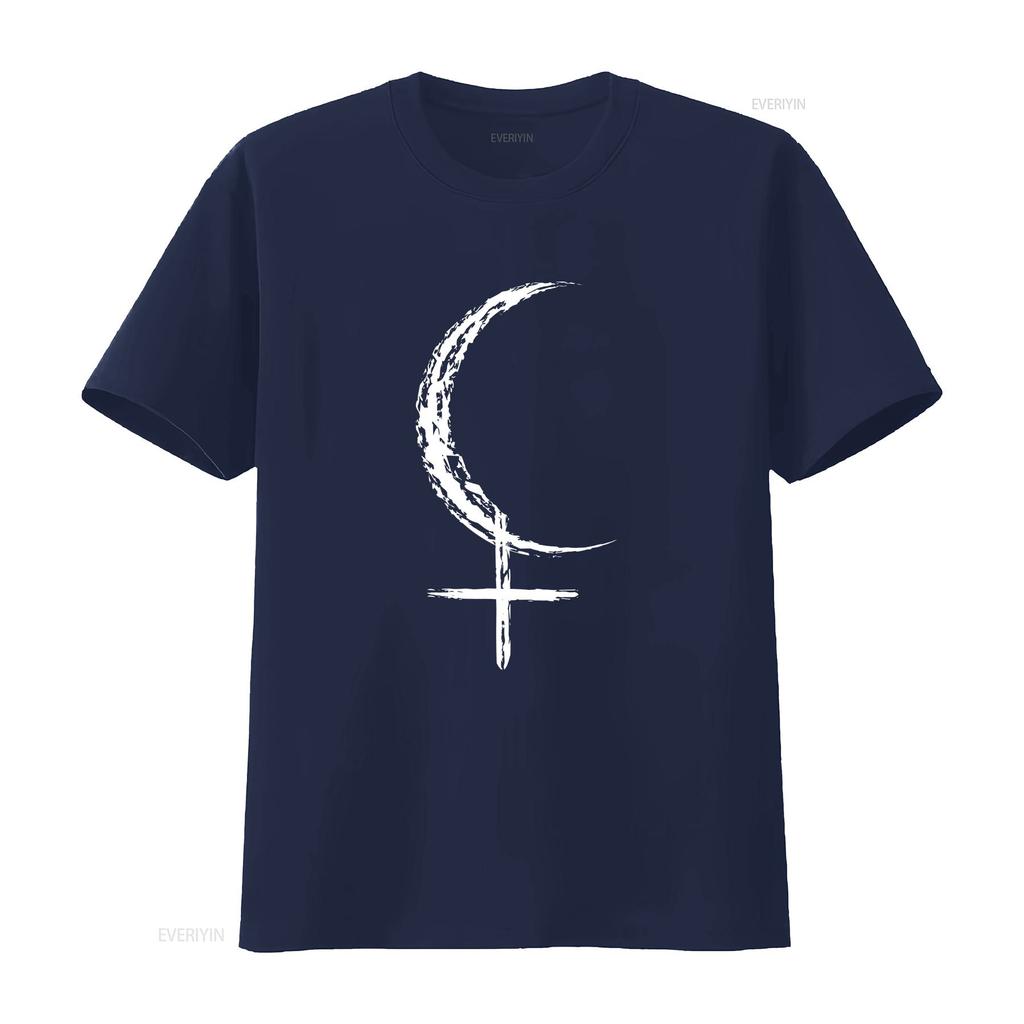 Lilith Symbol T Shirt Black Moon Witchy Jersey  vintage Washed Breathable Unisex Stylish fashion streetwear