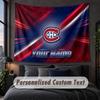 Custom Name Text Tapestry,Montreal Canadiens Decorative Wall Hanging, Background Tapestry For Home Bedroom