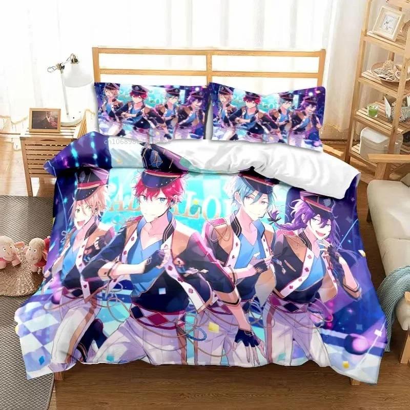 Cozy Durable Twin Double King 3D Anime Rock Band Ensemble Stars All Season 3 Piece Bed Comforter