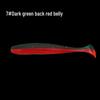 Two-Color T-Tail Soft Bait with Curly Tail Lead Hook for Bass Fishing