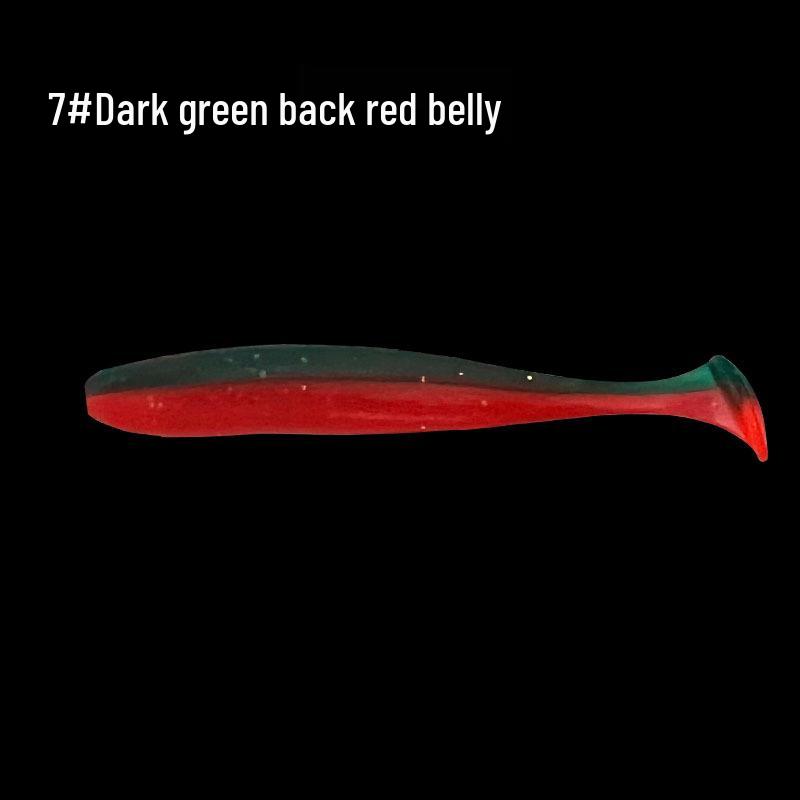Two-Color T-Tail Soft Bait with Curly Tail Lead Hook for Bass Fishing