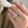 Huitan Modern Fashion Women Rings with Cubic Zirconia  Color Daily Wear Statement Accessories Wedding Engagement Jewelry