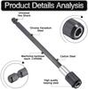 6pcs Hex Quick Release Self Locking Extension Bar 60/100/150mm Strong Magnetic Connecting Rod For Electric Drill Driver