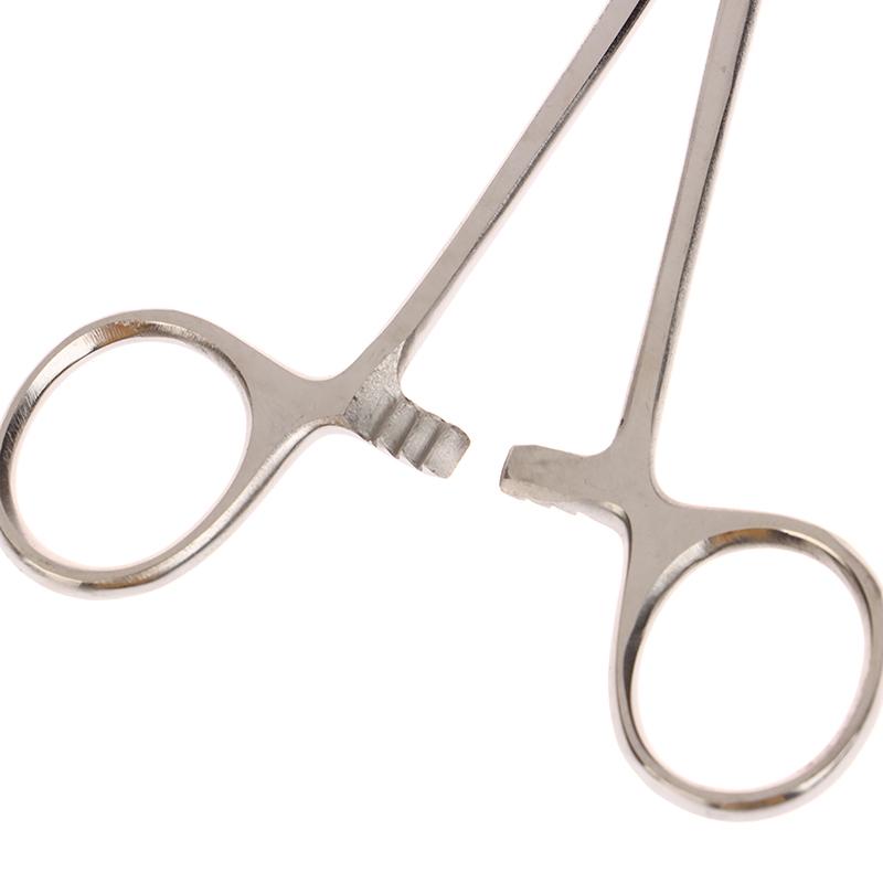 12.5/14/16/18 Cm Bent-Nose/Straight Curved Stainless Steel Locking Elbow Scissors Pliers Hemostatic Forceps Clamp Pliers