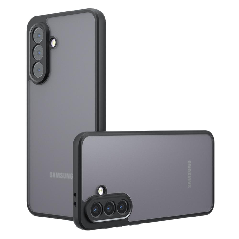 For Samsung Galaxy A26 5G Case Skin-Touch TPU+PC Matte Phone Shell,Transparent Black