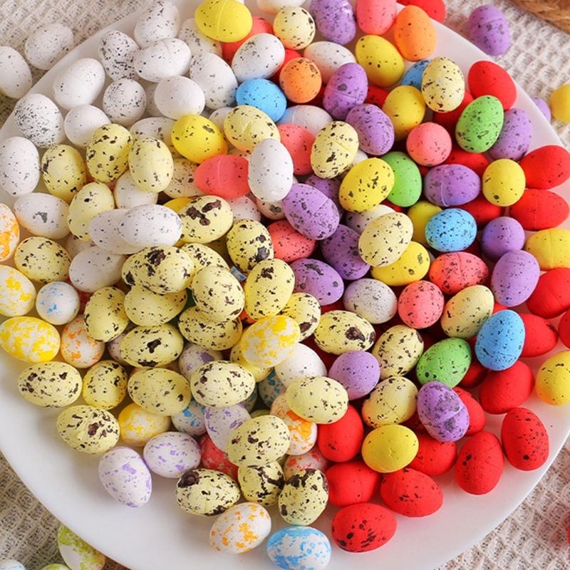 Easter Decorations Eggs Mini Easter Colorful Easter Eggs Diy Easter Party Decors Supplies Basket Stuffers