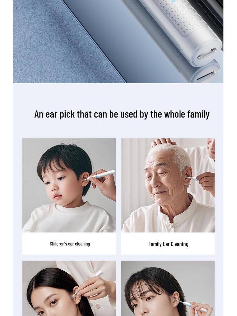 HD WiFi Smart Ear Cleaning Tool: Wireless Multifunctional Visual Ear Pick Spoon for Home Use