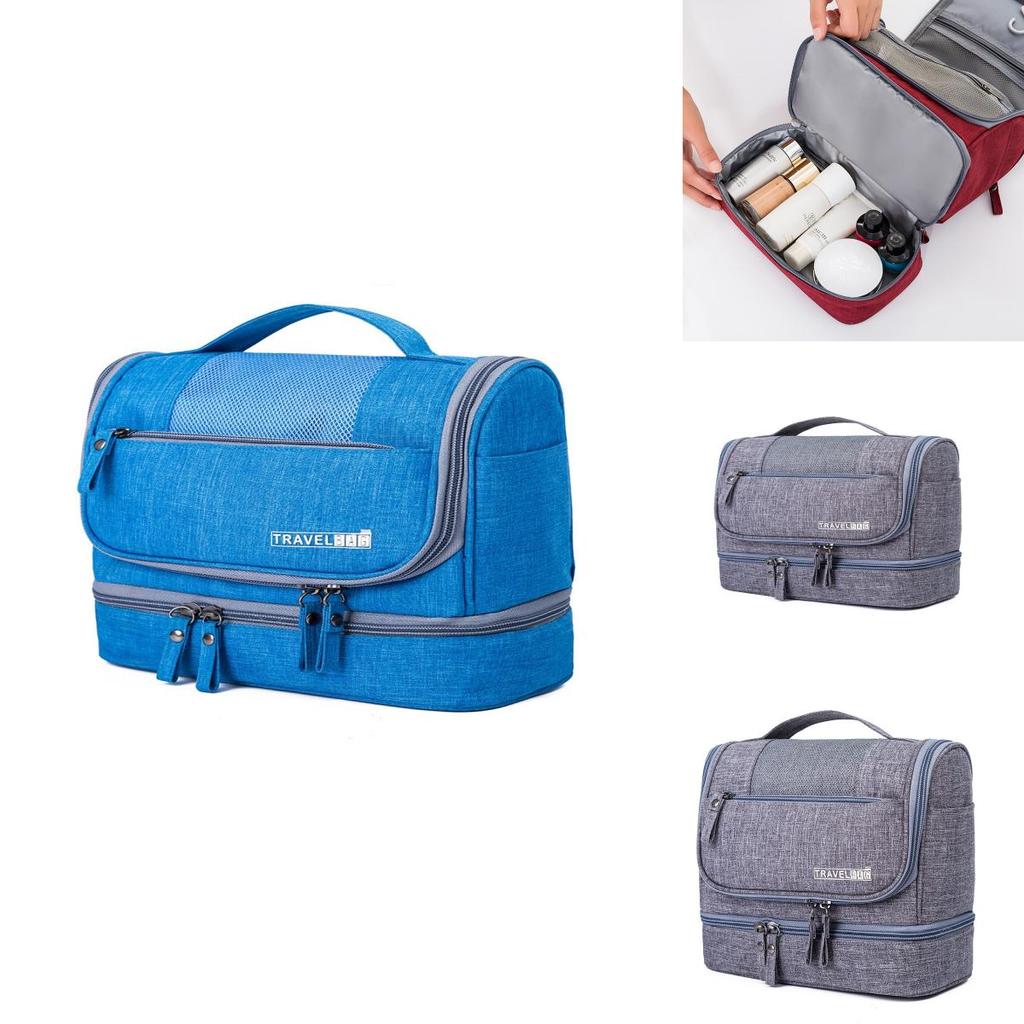 Travel Toiletry Organizer With Waterproof Dry Wet Separation For Home And Vacation Use