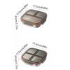 Leak Proof Stainless Steel  Lunch Box Reusable Student Meal Plate Food Container  Child School