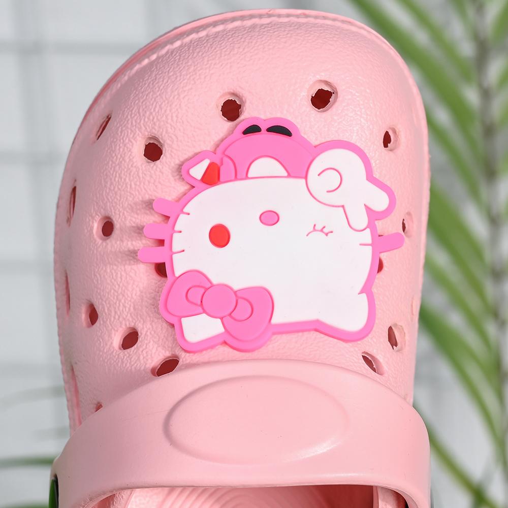 New Sanrio Child Summer Slipper Cute Hello Kitty Pattern Non-slip EVA Hole Shoes Beach Sandals Garden Shoes House Slippers
