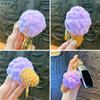 1PC Ice Cream Keychain Bag Pendants With Colorful Scoops Cute Mini Waffle Cones Perfect for Handbags Women