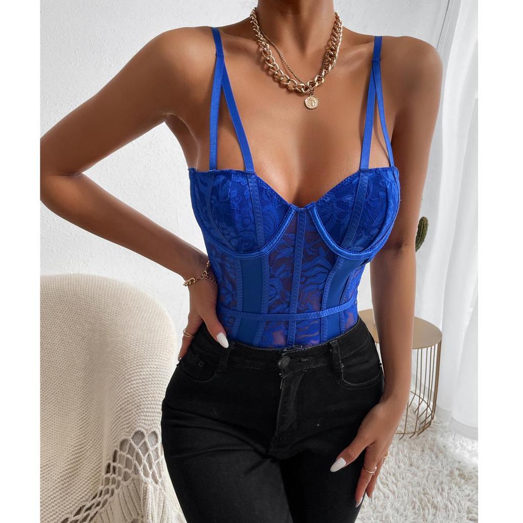 2022 Sexy Lace Patchwork Jumpsuit - Hot Girl Style