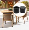16Pcs Chair Leg Floor Protectors Round  Caps Black Chairs Foot Covers for Metal Tubing Round Desk Chairs Legs Glide Protection