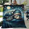 1pc Turtle Printing Lightweight Flannel Blanket, Comfortable and Warm Blanket, for Camping Sofa Bed and Couch Office, in All Seasons