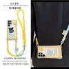 KEYSION Crossbody Strap Phone Case for Samsung S23 S24 S25 Ultra Cute Cartoon Long Lanyard Mirror Shockproof Cover for Galaxy S25 S24 S23 Ultra