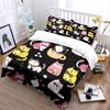 Cute Cat Pattern Decoration Set Bedding Set with 1 Duvet Cover 2 Pillowcases Single Double King Queen, Gift
