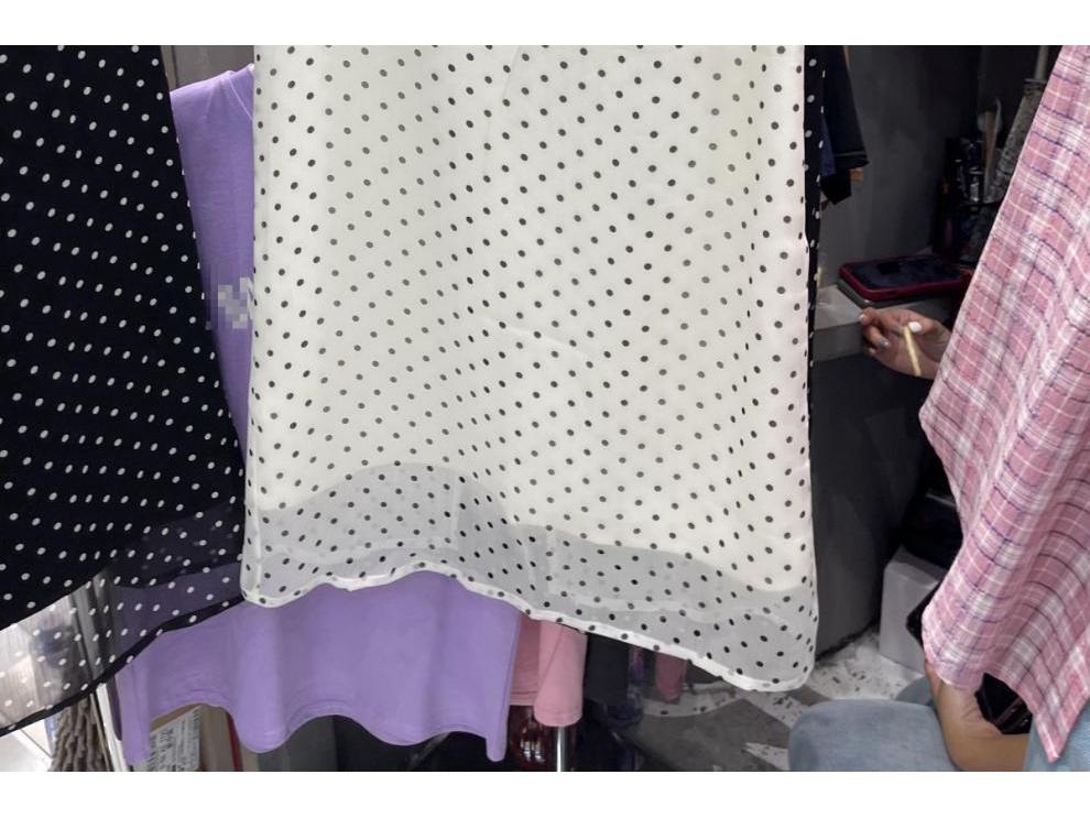 Spring 2025 Women's French Polka Dot High Waist A-line Skirt