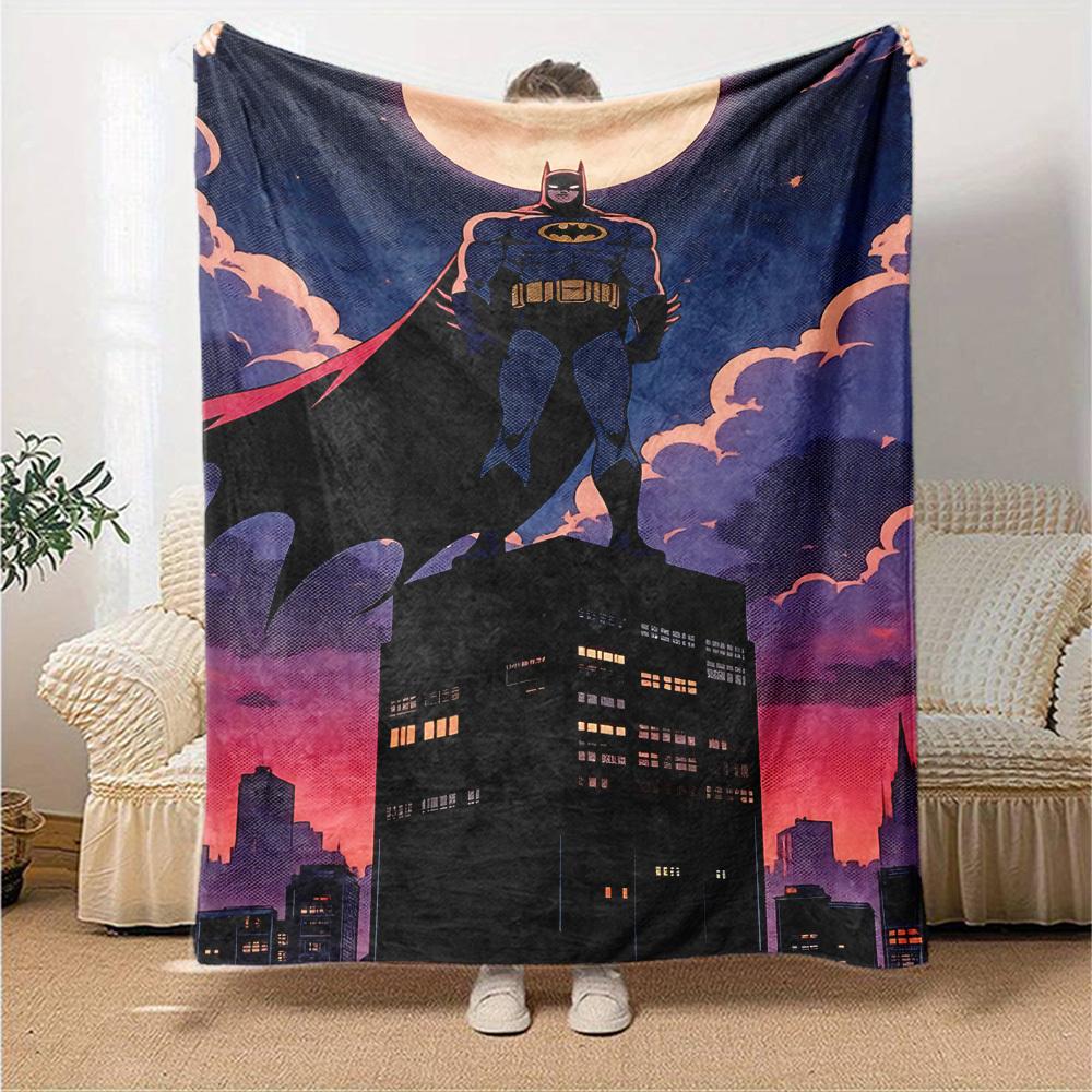 1pc Batman, Cityscape Flannel Blanket Soft Warm Throw for Home, Office, Travel, All-Season Cozy Bedding GiftL1112