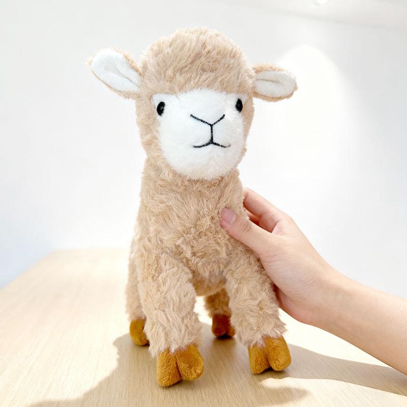 Cute Simulated White Lamb Doll Plush Toy Alpaca Doll Children Soothing Rag Doll Birthday Gift
