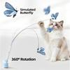 2-in-1 Automatic Cats Teaser Wand With Suction Cup - Interactive Butterfly Cats Toy For Indoor Cats, Hands-Free & Handheld Play