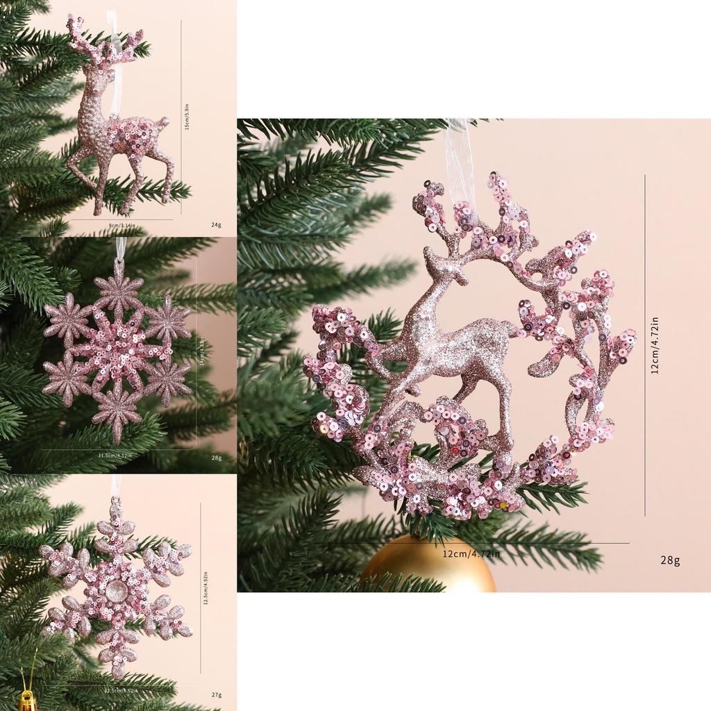 Christmas Acrylic Snowflake Ornaments For Holiday Decor With Glitter Finish For Festive Windows