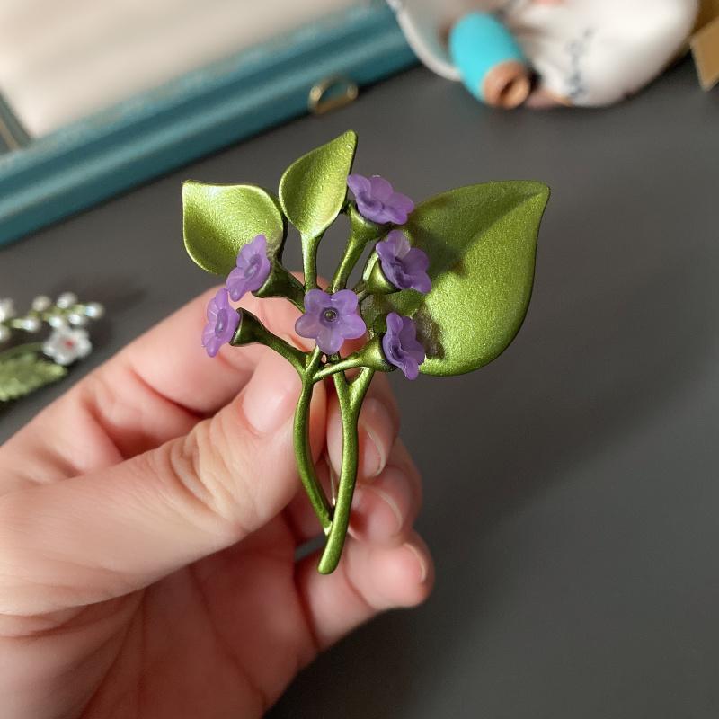 Frauen Vintage Blume Perle Broschen Pins Palace Emaille Pflanze Brosche Pin Corsage Dame Hochzeit Party Elegante Abzeichen Schmuck