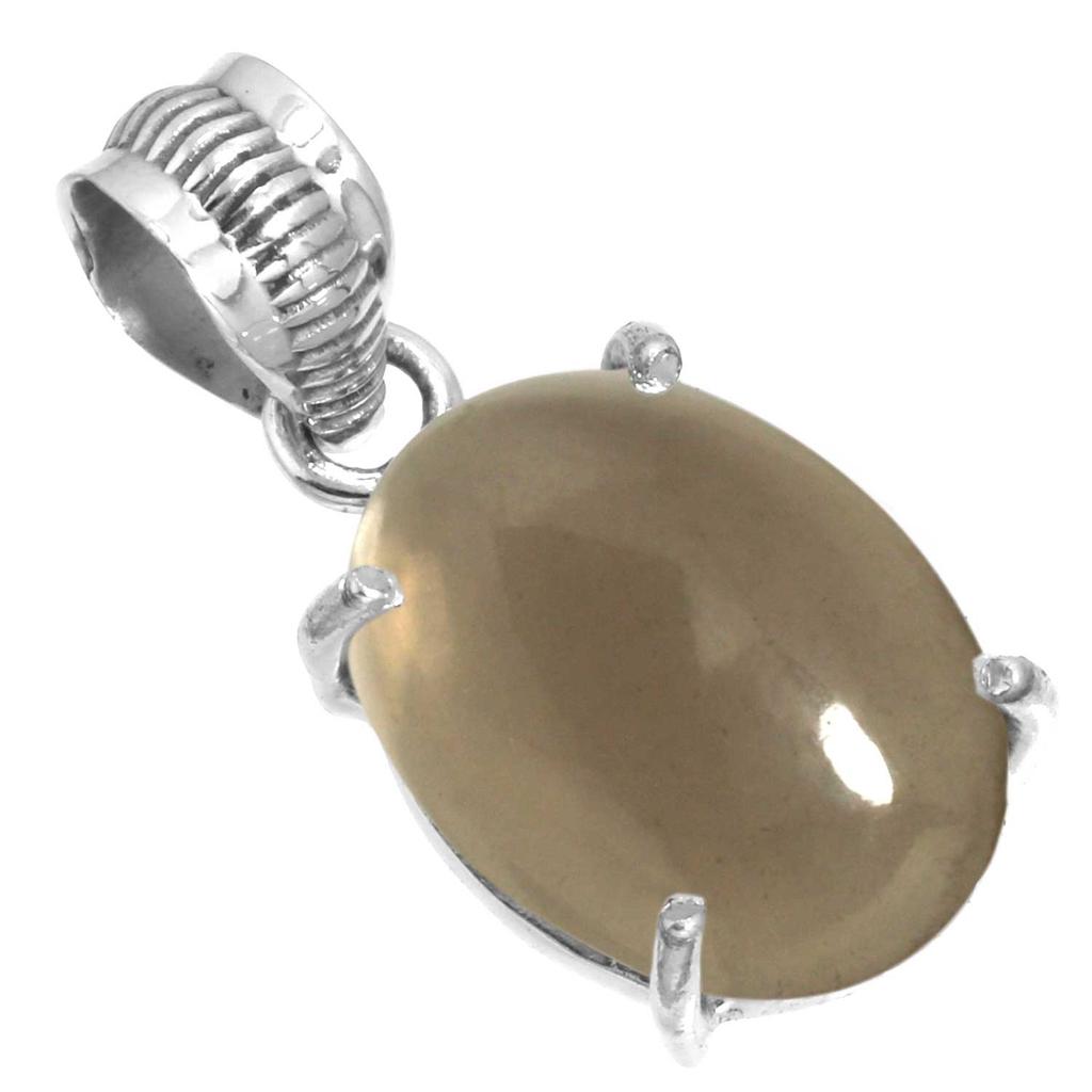 925 Sterling Silber Anhänger Damen Edelstein Handgefertigter Schmuck Muttertagsgeschenk Malachit Mondstein Rosenquarz Roter Stein Rauchtopas Tigerauge Vintage